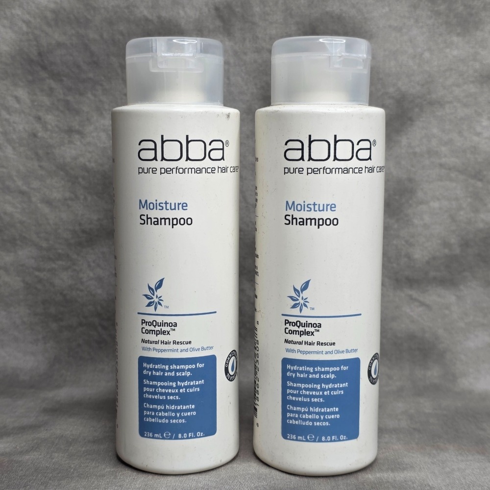 (X2) ABBA Moisture Shampoo‎ 8 fl oz w/Olive & Peppermint Oil